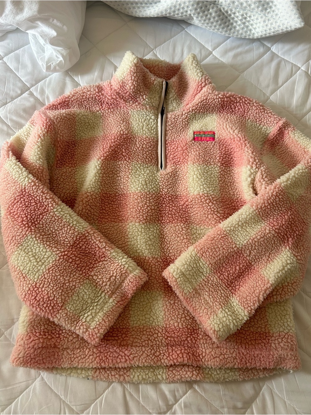 Dairy Boy Pink checkered fleece